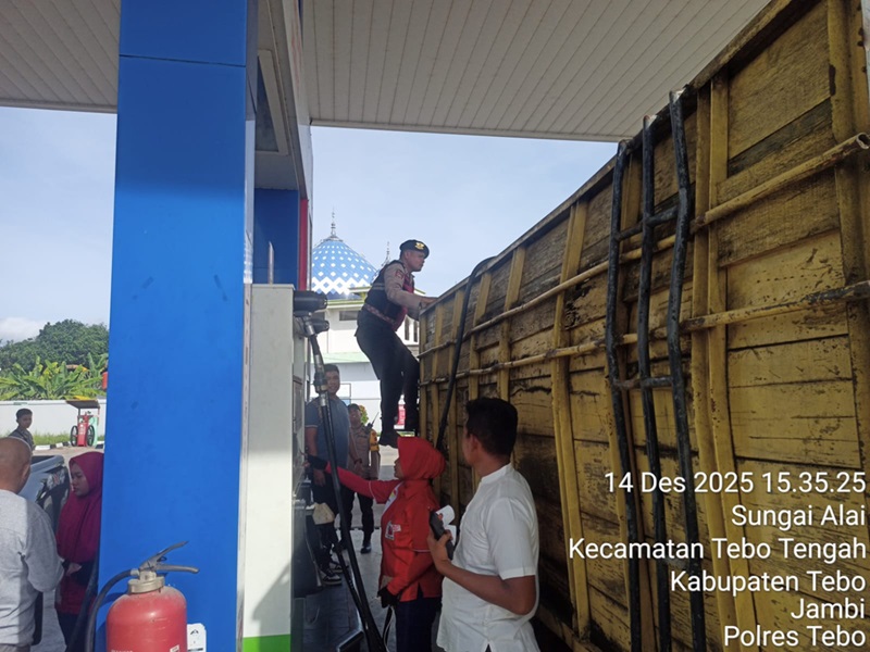 Jadi Atensi! Polda Jambi Gelar Operasi Serentak Penertiban Kendaraan Pelansir BBM di SPBU Provinsi Jambi