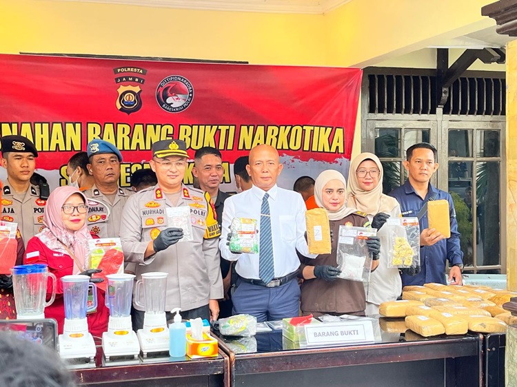 Polresta Jambi Musnahkan Puluhan Kilogram Narkoba, Wakapolresta Jambi: Ratusan Ribu Jiwa Terselamatkan