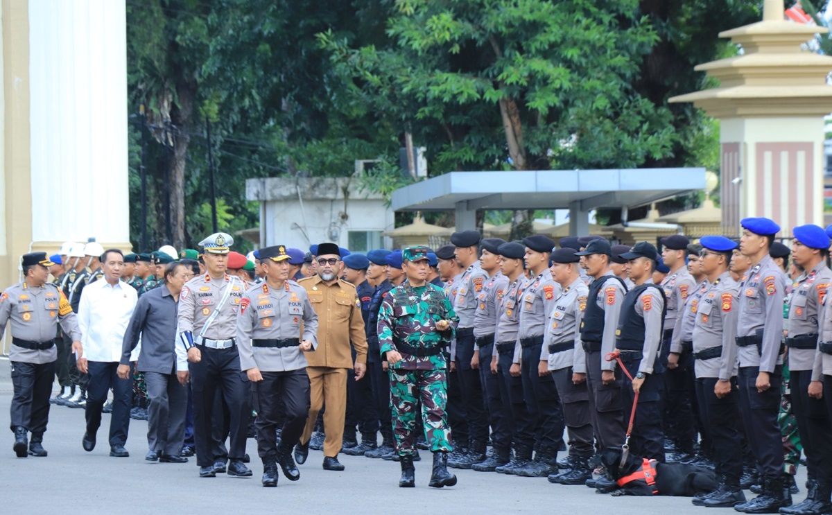 Jelang Libur Nataru, Polda Jambi menggelar Apel Gelar Pasukan Operasi Lilin 2025 