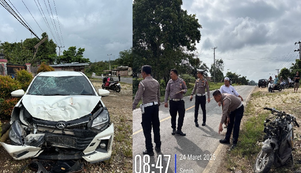 Kecelakaan di Sarolangun, Daihatsu Ayla Hantam Honda Scoopy, 3 Orang Tewas