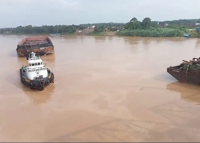 Dijalankan oleh PT Putra Batanghari, Kasus Tongkang Batu Bara Tabrak Jembatan Aur Duri 1 Masih Lanjut 