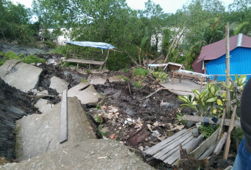Longsor di Senyerang, Tanjab Barat Hancurkan 1 Rumah Warga