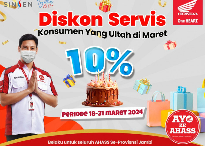 AHASS Berikan Promo Ultah Maret 2024