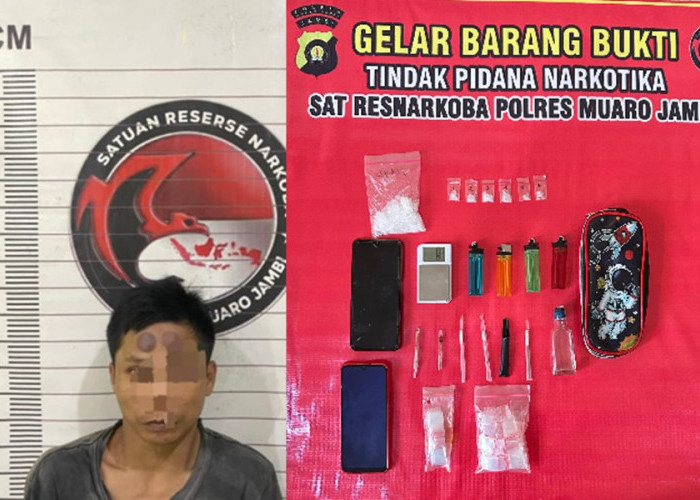 Nah Ketahuan! Pengedar Sabu Asal Muaro Jambi Ini Simpan Narkoba di Bawah Jok Motor 