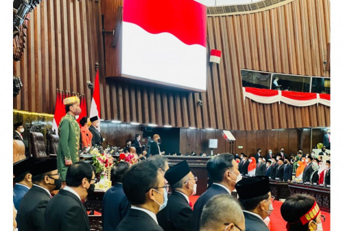 Presiden Jokowi Kenakan Busana Asal Bangka Belitung Saat Pidato di Sidang Tahunan MPR RI