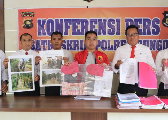 Polres Bungo Tetapkan 2 Tersangka Kasus Korupsi APBDus Tanah Periuk Tahun 2017
