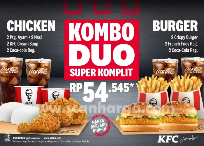 Promo KFC Hari ini, Ada Paket Kombo Duo Super Komplit, Simak Syarat Dapatkannya