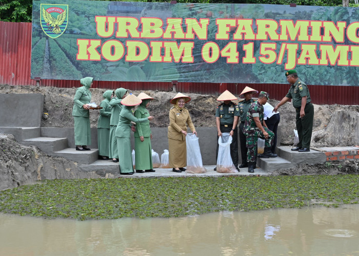 Dukung Ketahanan Pangan, Pj Wali Kota Jambi Hadiri Urban Farming Kodim 0415/Jambi