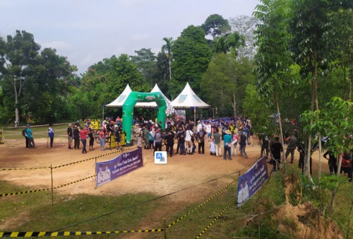 Ratusan Peserta Jajal Track Taman Hutan M Sabki, Walikota Cup Open MTB XCO ISSI Kota Jambi
