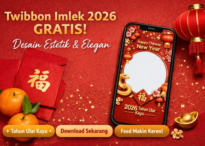 Twibbon Imlek 2026 Gratis, Desainnya Bikin Feed Makin Estetik dan Elegan
