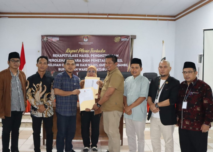 Hasil Rapat Pleno KPU Kabupaten Bungo, Jumiwan-Maidani Unggul di Pilbup Bungo pada Pilkada 2024