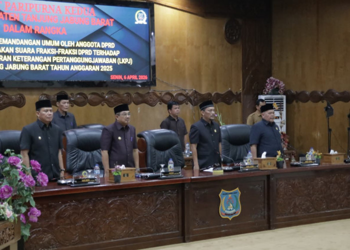 DPRD Tanjabbar Gelar Paripurna LKPJ 2025, Fraksi-Fraksi Soroti Pemerataan Infrastruktur dan Kesejahteraan  ‎
