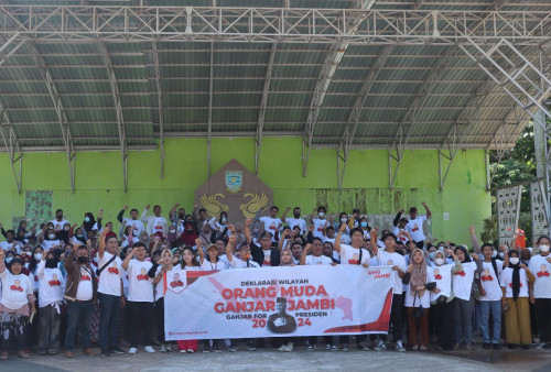 Deklarasi Ganjar Presiden, Ratusan Anak Muda di Jambi Dukung SMK Gratis se-Indonesia
