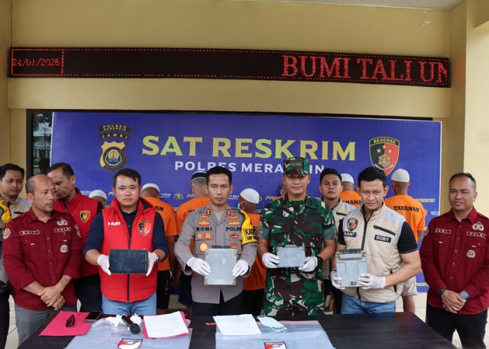 Polisi Tangkap 8 Pelaku Tambang Emas Ilegal di Kabupaten Merangin