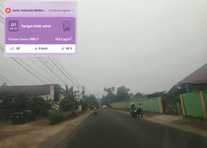 Pagi Ini 22 September 2026, Kualitas Udara Kota Jambi Masuk Kategori Sangat Tidak Sehat