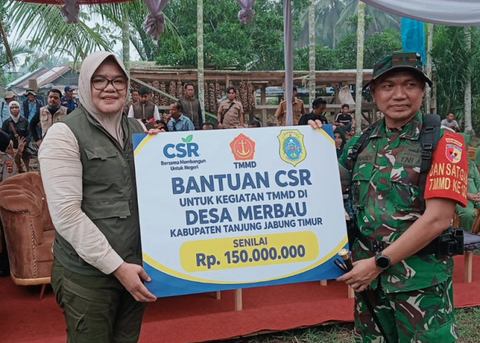 Kodim Tanjab Puji Komitmen SKK Migas PetroChina dan Forum CSR Sukseskan TMMD di Tanjab Timur
