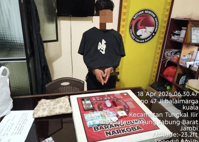 Digerebek di Penginapan Malvin Tanjab Barat! Sabu Disembunyikan di Tas & Jok Motor, Pemuda 23 Tahun Ditangkap
