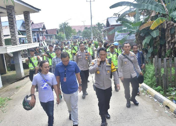 Ratusan Personel Gabungan Polda Jambi Razia 'Kampung Narkoba' Pulau Pandan, Ini Hasilnya