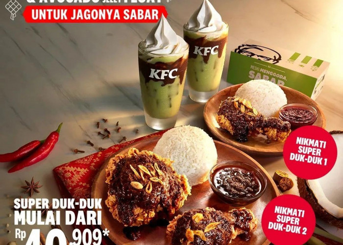 Promo KFC Hari ini, Ada Ayam Rendang dan Avocade Float dengan Harga Spesial