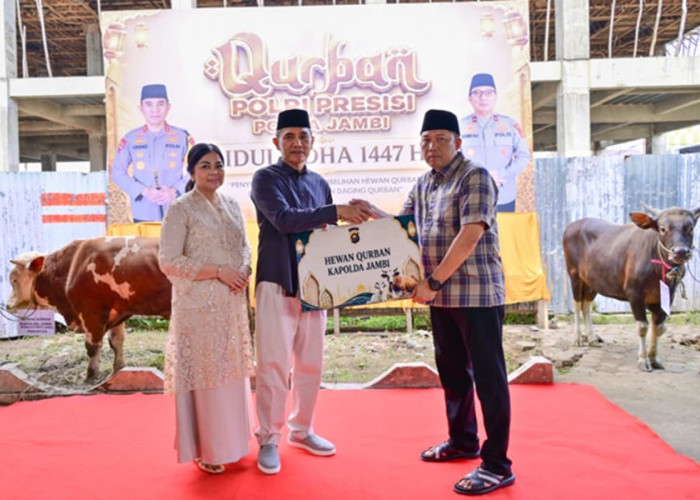 Polda Jambi Sembelih 19 Sapi dan 3 Kambing Saat Idul Adha, Pesan Irjen Krisno Bikin Tersentuh
