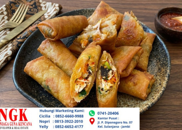Resep Membuat Lumpia Ayam Mercon Pedas Gurih Renyah