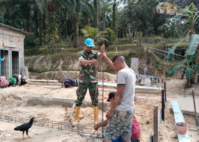 Warakuwari di Desa Bukit Mas Dapat Bantuan Pembangunan Rumah dari Kodim 0415/Jambi