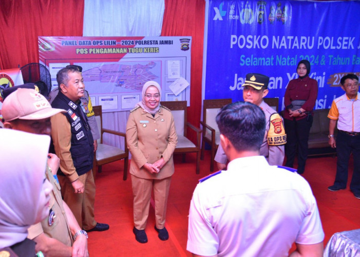 Pastikan Perayaan Natal Kondusif, Pj Wali Kota Jambi Bersama Forkopimda, FKUB Tinjau Gereja dan Posko Nataru