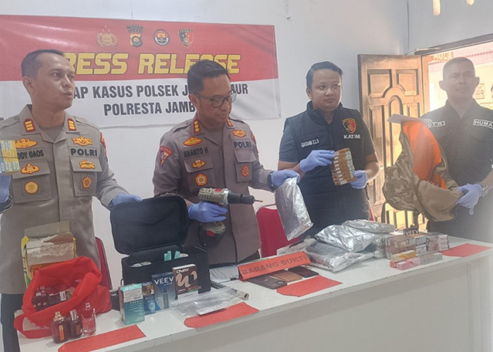 Jebol Tembok Alfamart Sijenjang Pakai Bor, 3 Residivis Ditangkap di Batang Hari