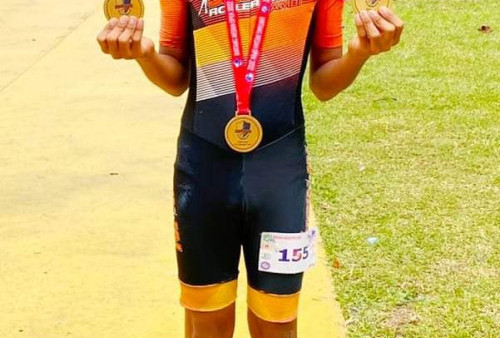  Atlet Sepatu Roda Asal Jambi Adly Fikri Pradana Nasution Borong 3 Medali Emas di Kejuaraan Nasional di Medan