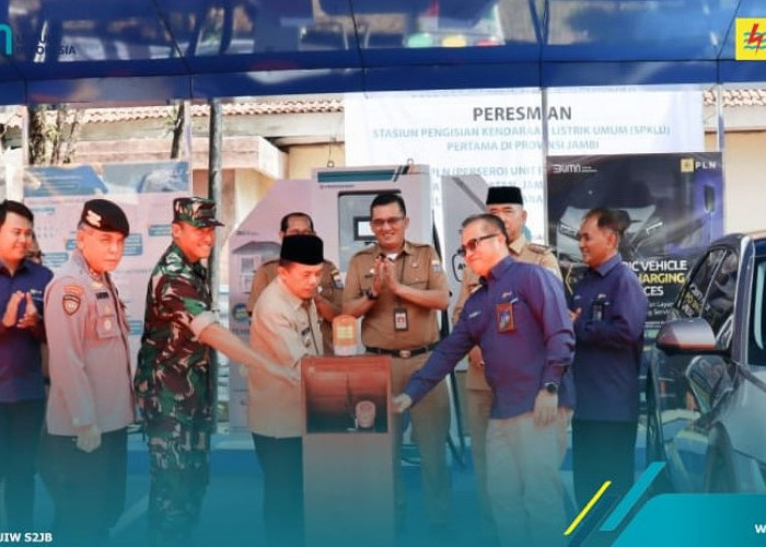 Kolaborasi Gubernur, Walikota Jambi Dengan PLN Hadirkan SPKLU Pertama di Provinsi Jambi