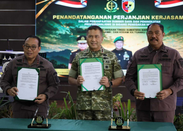 Perkuat Sinergi Penegakan Hukum, Kejati Jambi dan  Kodam XX/Tuanku Imam Bonjol Jalin Kerja Sama