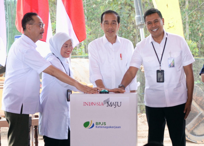 Presiden Jokowi Groundbreaking Kantor BPJS Ketenagakerjaan Di IKN