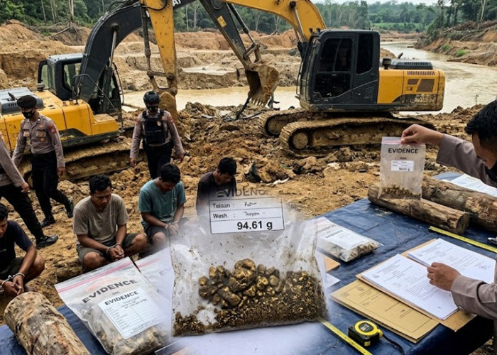 Terungkap! Jejak Rahasia Bos Tambang Emas Ilegal Batu Kerbau Terbongkar: Polda Jambi Kejar 2 Warga Bungo Ini