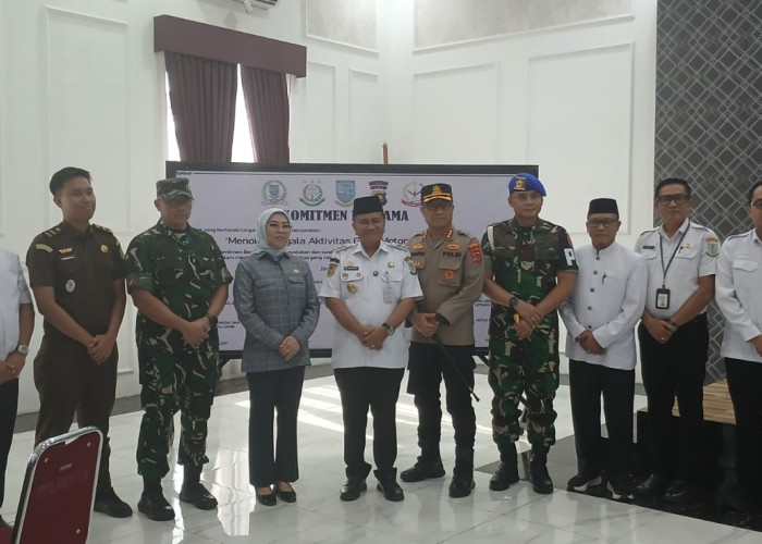 Tolak Aktivitas Berandalan Bermotor, Walikota dan Forkompinda Tandatangi Komitmen Bersama