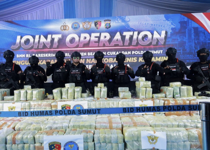 BNN dan Bea Cukai Amankan Kapal Tanker Berbendera Mongolia di Sumut, 1,16 Ton Ketamine Ditemukan