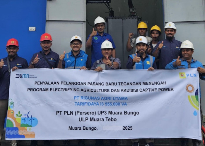 PLN UP3 Muara Bungo Dukung Pertumbuhan Listrik Industri, PT Rigunas Agri Utama Beralih ke PLN