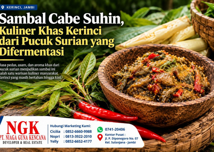 Resep Sambal Cabai Suhin, Kuliner Khas Kerinci dari Pucuk Surian yang Difermentasi