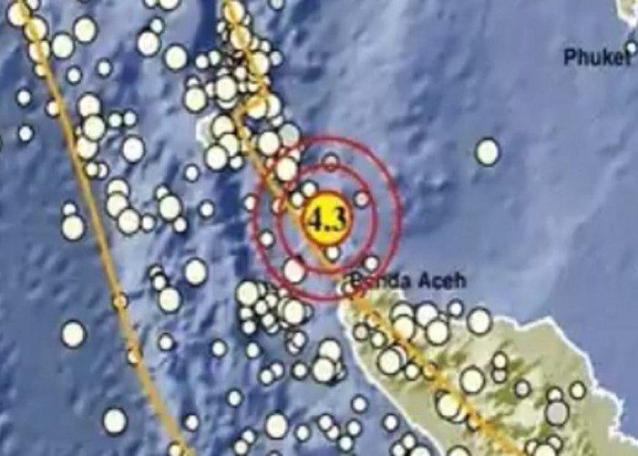 Gempa M 4,3 Guncang Kota Sabang Aceh 19 Desember 2023, Ini Penjelasan BMKG