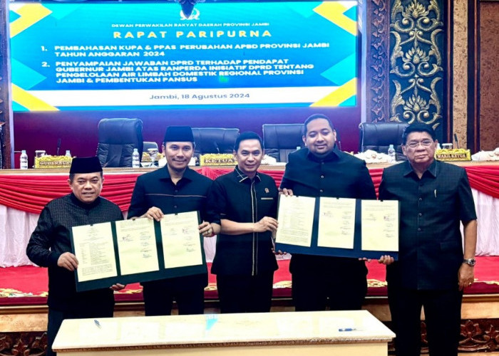 KUPA PPAS 2024 disepakati DPRD Provinsi Jambi bersama dengan Gubernur Jambi.