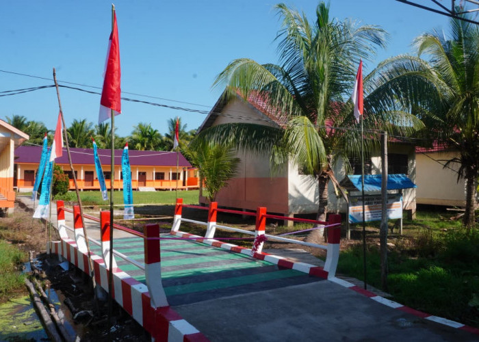  Pembangunan Jembatan Beton Garuda Tahap III dan IV di Tanjabbar  Jadi Akses Siswa ke Sekolah