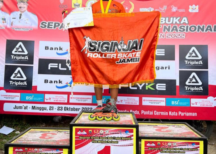 Atlet Sepatu Roda Jambi Raih 2 Emas di Kejuaraan Sepatu Roda Tingkat Nasional di Pariaman