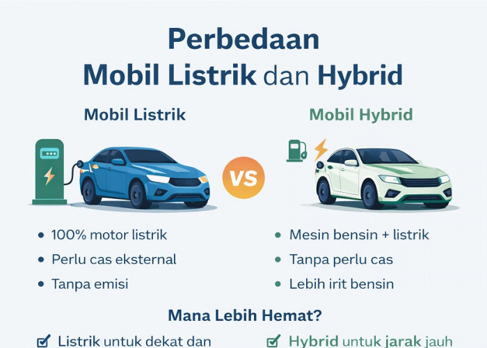 Masih Bingung Bedain Mobil Listrik dan Hybrid, Mana yang Lebih Hemat? Ini Penjelasan Simpelnya