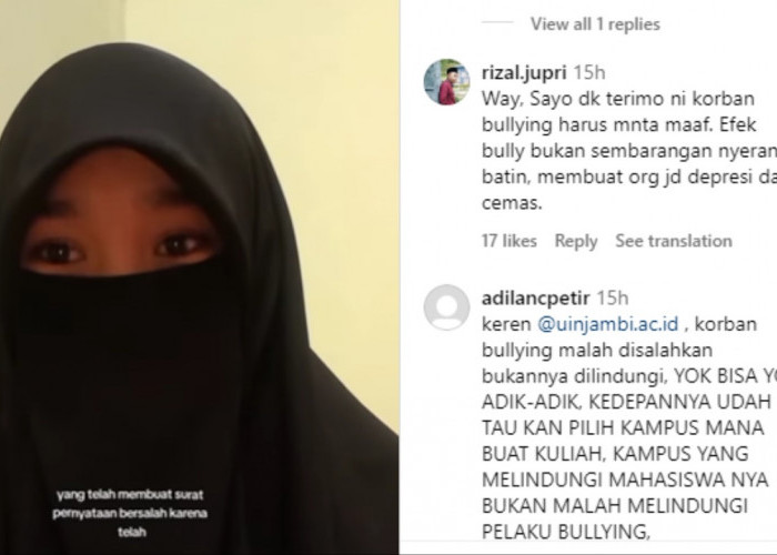 Mahasiswi UIN STS Jambi jadi Korban Bully di Lift Diminta Buat Pernyataan Bersalah, Netizen: Dih Lucu Nian
