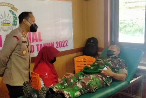 Peringati HUT ke-76 Bhayangkara, Polres Bungo Gelar Bhakti Sosial Donor Darah