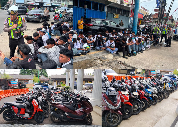 Usai Detik-Detik Proklamasi, Puluhan Pelajar Konvoi Ugal-ugalan di Kota Jambi Berujung 33 Motor Ditindak Polis