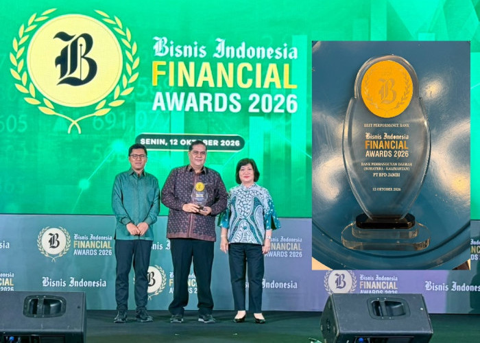 Bank Jambi Raih Penghargaan Best Performance – Bank BPD (Sumatera–Kalimantan) pada Bisnis Indonesia Financial 