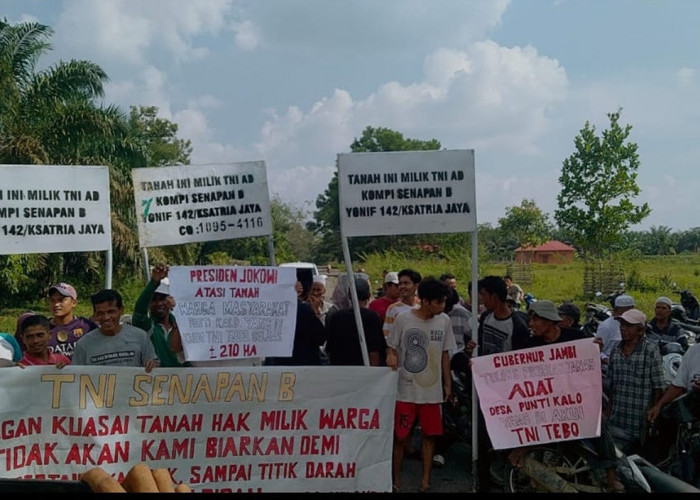 Ratusan Warga Puntikalo di Tebo Cabut Patok Tanah TNI, Ini Penjelasan Dandim 0416/Bute