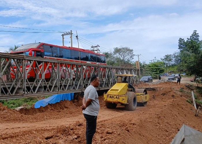 Jalinsum Bungo Masih Macet, Begini Perkembangan Pengerjaan Box Culvert di KM 60 Perbatasan Jambi - Sumbar