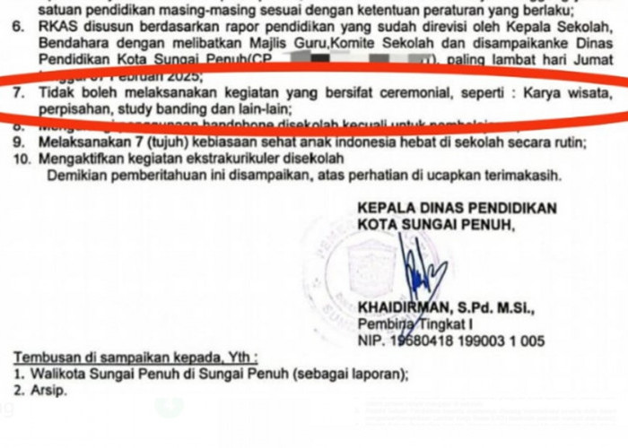 Waduh! Larangan Disdik Diabaikan, Bakal Ada Perpisahan di SMPN 2 Kota Sungai Penuh, Wali Murid Diminta Biaya