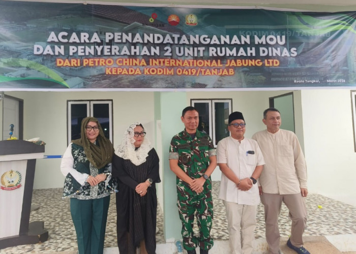 SKK Migas PetroChina Berikan Bangunan Koramil Betara dan Asrama Kodim Dandim 0419 Tanjab Ucapkan Terimakasih